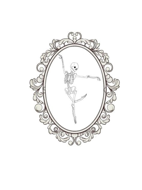 Victorian Frame Drawing, Antique Frame Tattoo, Mirror Tattoo Design, Frame Tattoo Design, Vintage Frame Tattoo, Frame Sketch, Frame Tattoo, Cookie Halloween, Book Edges