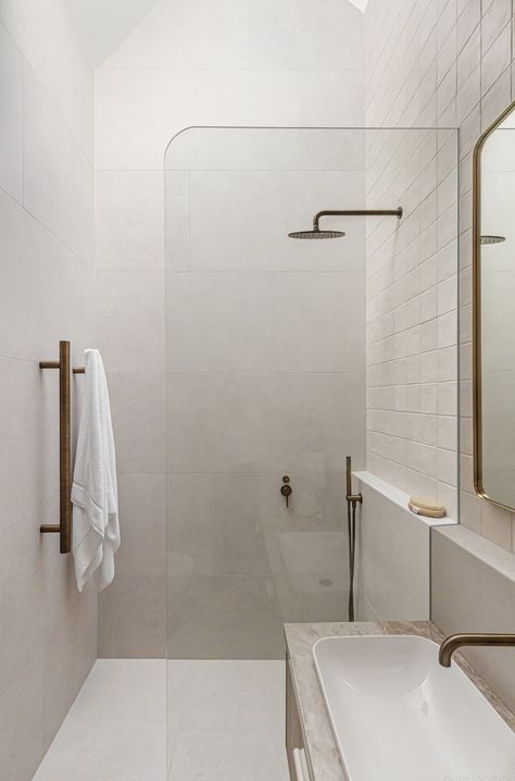 Neutral Bathroom, Bathroom Gallery, Matte Material, Coastal Bathrooms, Stone Look Tile, Basement Bathroom, Upstairs Bathrooms, Family Bathroom, Bathroom Renos