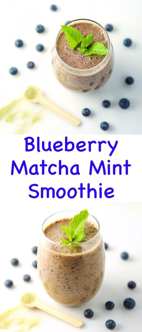 This Blueberry Matcha Mint Smoothie will give you amazing energy! Plus it's Dairy Free! Blueberry Mint Smoothie, Matcha Blueberry, Blueberry Matcha, Make Ahead Smoothies, Healthy Juicing, Matcha Mint, Mint Smoothie, Blueberry Mint, Delicious Paleo Recipes