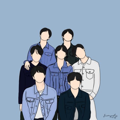 Euphoria Fanart, Bts Doodle, 44 Birthday, Faceless Drawing, Bts Illustration, Easy Pictures To Draw, Bts Stickers, Minimal Painting, Pencil Sketch Images