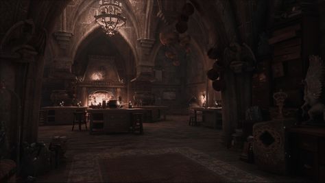 Hogwarts Hogwarts Legacy Classroom, Hogwarts Legacy Interior, Hogwarts Legacy Castle Interior, Dnd Classroom, Hogwarts Legacy Aesthetic, Aesthetician Aesthetic, Magic Scenery, Hogwarts Classroom, Hogwarts University