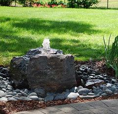 Landscaping Water Feature, Pondless Water Features, Stone Water Features, Diy Water Feature, Rock Fountain, Outdoor Water Features, Garden Water Feature, Small Water Features, Diy Garden Fountains