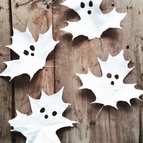 Leaf Ghosts, Ghost Leaves, Elephant Toothpaste Experiment, Unicorn Costume Kids, Stroller Strides, Lego Table Diy, Autumn Leaves Craft, Thankful Tree, Recycled Crafts Kids