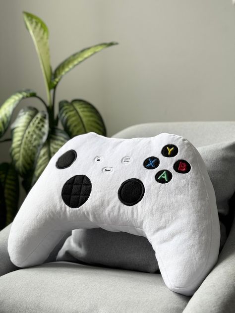 Game Controller Pillow Controller Cushion Game Room Decor Plush Game Controller Video Game Pillow Gamer Pillow - Etsy Video Game Bedroom, Gaming Pillow, Gamer Bedroom, Video Game Rooms, Xbox Controller, Teen Room Decor, Gamer Room, Perfect Game, Cute Games