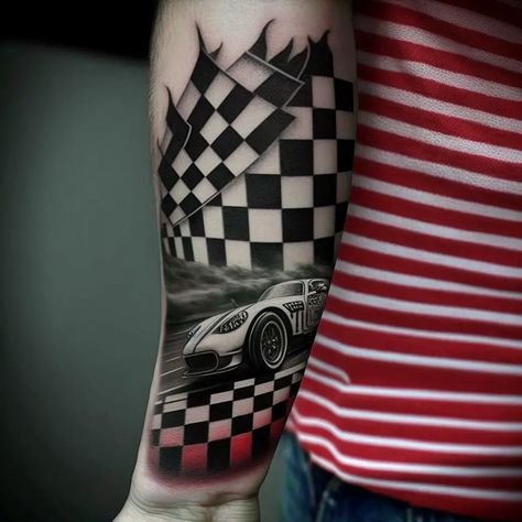 Tattoos are a great way to express oneself and showcase their interests. For car enthusiasts, getting a tattoo that represents their passion for automobiles can be a great idea. Here are some tattoo ideas for car guys: 3. Racing Stripes Tattoo: Racing stripes are a classic design element found on many high-performance cars. You can... The post What are some tattoo ideas for car guys appeared first on Forged N Fast. Car Racing Tattoos For Men, Racing Inspired Tattoos, Tattoo Ideas For Car Guys, Tattoo Ideas For Men Cars, Race Car Tattoo, Mens Car Tattoos Ideas, Car Guy Tattoos, Guy Tattoos, Stripe Tattoo