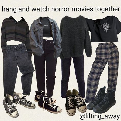 Horror Movie Themed Outfits, Horror Movie Outfits Aesthetic, Analog Horror Aesthetic Outfit, Horror Movie Aesthetic Outfits, Horror Movie Outfit Inspiration, Horror Movie Inspired Outfits, 80s Horror Movie Outfits, Horror Outfits Aesthetic, Necklaces Hello Kitty