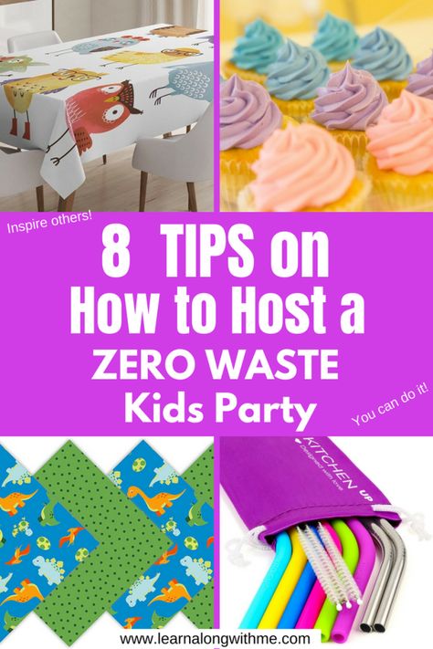 Zero Waste Kids Party.  This post has 8 tips to help you throw a zero waste kids birthday party! Eco Friendly Birthday Party, Winter Birthday Parties, 6 Birthday, Eco Friendly Kids, Work Diy, Winter Birthday, Princess Birthday Party, 1st Bday, Princess Birthday