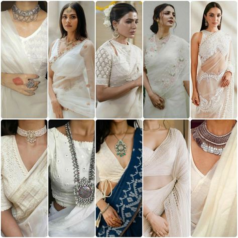 White Colour Blouse Designs| Stylish blouse design| white blouse designs for different colour saree| Off White Saree Blouse Designs, White Designer Blouse For Saree, Full Sleeve White Blouse For Saree, White Colour Blouse Designs Latest, White Blouse With Saree, White Silk Blouse Designs, White Blause Desine, White Blouse For Saree, White Festive Blouse