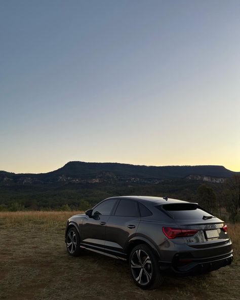 Follow for More! #audrisadventures #audi #audiq3 #quattro #mountains #sunset #audilove #sline Audi Q, Mountains Sunset, Audi Q2, Car Aesthetic, Audi Q3, Manifestation Board, Audi Q5, Vroom Vroom, Dream Car