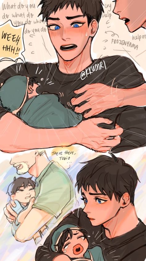 X Kkumri Kagehina, Sakuatsu Kkumri, Haikyuu Lovechild, Kkumri Haikyuu, Kageyama X Hinata Comic, Kagehina Fluff, Haikyuu Mpreg, Kagehina Fanart Cute, Bottom Atsumu