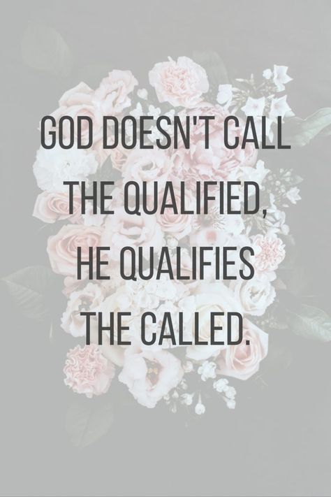 God Doesn't Call the Qualified He Qualifies the Called | Her Faith Inspired Victorian Artwork, Encouragement Quotes Christian, Faith Quote, Jesus Christ Quotes, Godly Life, Soli Deo Gloria, Christian Quote, Bible Passages, Angel Cards