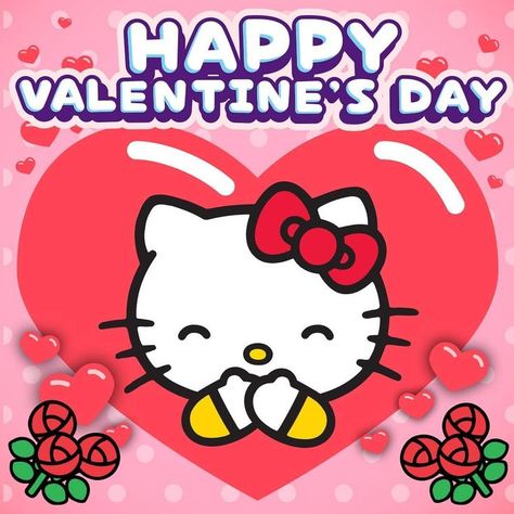 Happy Valentines Day Drawings, Birthday Cards To Print, Valentines Day Drawing, Hello Kitty Images, Kitty Baby, Hello Kitty Aesthetic, Hello Kitty Cartoon, Hello Kitty Drawing, Hello Kitty Birthday