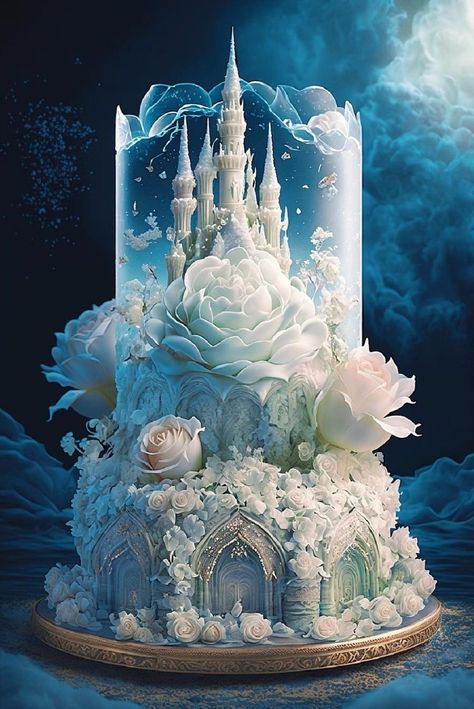 Realistic Cakes, Fantasy Cake, Beautiful Cake Designs, Cupcakes Decorados, Castle Cake, Creative Cake Decorating, Jelly Cake, Cake Walk, Pinterest Ideas