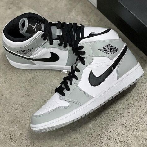 Airforce Jordan 1, Grey Nike Air Jordans, Jordans 1 Smokey Grey, Air Jordan Grey Outfit, Air Jordons1, Light Grey Jordans, Nike Air Jordan 1 Smokey Grey, Air Jordan 1 Grey Outfit, Jordan 1s Gray