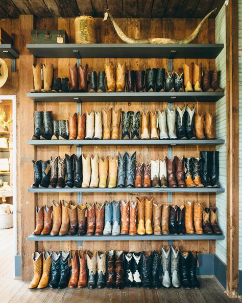 Country Living on Instagram: “Our Round Top shopping list looks a little something like this... 🤠🤎 . 👉 Check out the link in bio for a full rundown of things to do in…” Round Top Texas, Western Bedroom, Boot Collection, Boutique Display, Western Boutique, Western Homes, Retail Store Design, Western Home Decor, Round Top