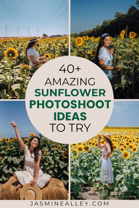 Are you ready to add a splash of golden aesthetic to your feed? Dive into my blog post for 47 creative sunflower photoshoot ideas. Whether you’re twirling in a field of sunflowers or bringing that sunny vibe indoors, I’ve got all the tips and tricks to make your sunflower photoshoot pop. So grab your camera, find your light, and create some magic! Don’t forget to share your snaps with me – I can’t wait to see the sunshine you capture! Click the pin to check out the full post. Sunflower Ideas Photo, Sunflower Sibling Photoshoot, Sunflower Farm Outfit Ideas, Clothes For Sunflower Pictures, Photo Shoot In Sunflower Field, Sunflower Mini Photoshoot, Sunflower Farm Photoshoot Outfits, Posing With Sunflowers, Photo Ideas In Sunflower Fields