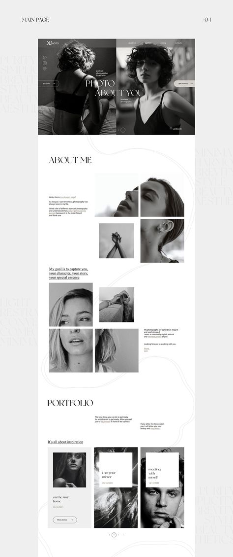 Magazine Type Layout Design, Colorful Web Design Inspiration, Actor Website Design, Minimalist Portfolio Website, Modern Email Design, Site Internet Design, Abstract Website Design, Lending Design, Minimalist Website Design