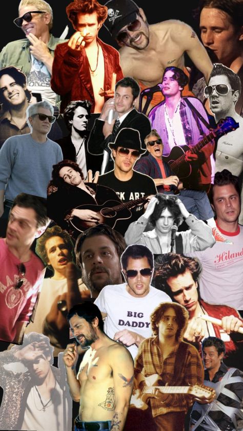 Collage wallpaper of Jeff Buckley and Johnny Knoxville Knoxville Johnny, Johnny Knoxville, Jeff Buckley, Art