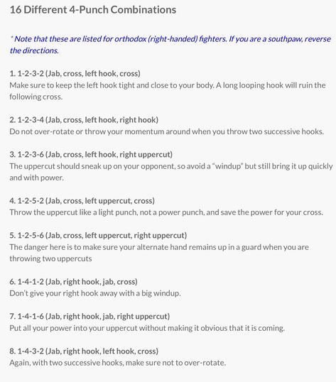 Kickboxing Basics, Boxing Combo Workout, Boxing Combos Patterns, Kickboxing Combos, Boxing Combinations, Boxing Combos, Boxing Combos For Fitness, Kickboxing Combinations, Kickboxing Combos Punching Bag