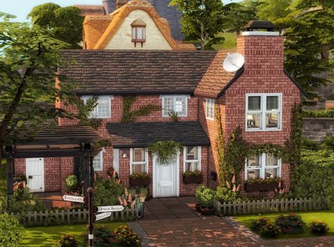 kevinandthesims House Sims 4, Sims 2 House, Sims 4 Cottage, Sims 4 Houses Layout, Goth Houses, The Sims 4 Lots, Play Sims 4, Sims 4 House Design, Sims Building