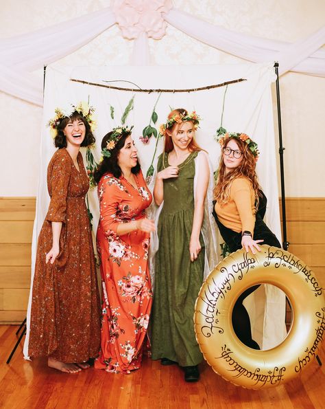 A Long Expected Party, Hobbit Dinner Party Decor, Lord Of The Rings Party Activities, Pagan Bridal Shower Ideas, Lord Of The Rings Bachelor Party, Hobbit Themed Party Outfit, Lots Of The Rings Party, Bilbo 111 Birthday, Celtic Party Ideas