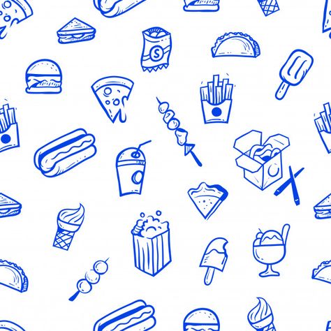 Wrap Illustration Food, Food Pattern Design, Food Illustrations Vector, Food Illustration Art Graphics, Bin Illustration, Food Pattern Illustration, Street Food Illustration, Market Poster Design, Food Festival Design