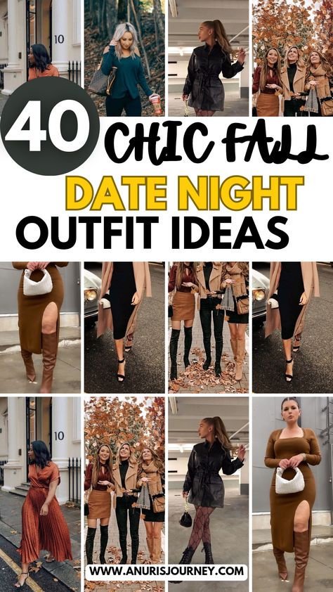 Fall Casual Dinner Outfits Women, Date Night Outfit Black Woman Fall, Date Night Outfit Heels, Casual Fall Night Out Outfit, Fall Outfits Dinner Date, Chilly Date Night Outfit, Dinner With Friends Outfit Fall, September Date Night Outfit, Fall Date Outfits Women