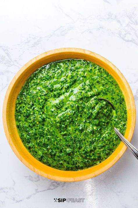 Steak Sauce Easy, Italian Salsa, Lemon Basil Pesto, Steak Sauce Recipes, Blue Cheese Sauce, Verde Recipe, Salsa Verde Chicken, Easy Steak, Liver Diet