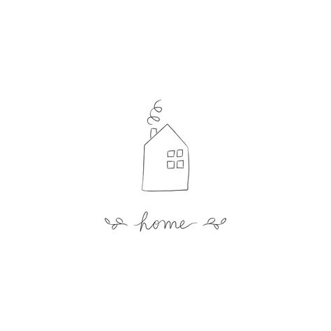 Small House Tattoo, Home Illustration, Minimal Tattoo Design, Packaging Ideas Business, Food Illustration Art, Realtor Closing Gifts, Signature Ideas, Cloud Wallpaper, Home Tattoo