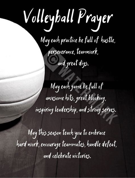 Prayers For Volleyball Players, Prayers Before A Volleyball Game, Volleyball Prayer Quotes, Volleyball Printable, Volleyball Christmas Gifts, Athletes Prayer, Lookout Mountain Georgia, Inspirational Volleyball Quotes, Swim Team Gifts