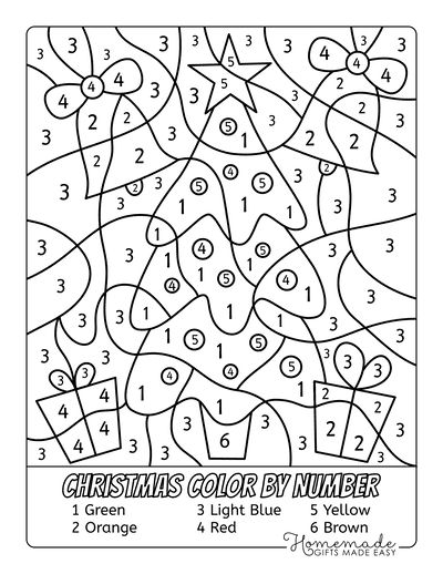 Christmas Coloring Pages Free Printable Color By Number, Christmas Colour By Number, Christmas Coloring By Number, Christmas Tree To Color, Christmas Color By Number Free, Color By Number Christmas, Color By Number For Kids, Color By Number For Adults, Christmas Tree Coloring