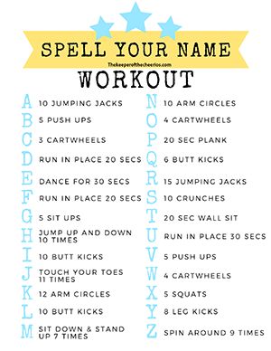 spell-your-name-workout-smm Spell Ur Name Workout, Your Name Workout, Name Workout, Workout For Kids, Spell Your Name Workout, Workout Names, Special Friendship Quotes, Pediatric Pt, Mini Workouts