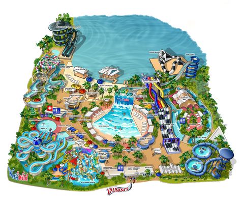 Wet 'n Wild Orlando Theme Park Planning, Orlando Map, Wild Water, Florida Parks, Planet Coaster, Orlando Theme Parks, Wild Waters, Adventure Theme, Universal Studios Florida