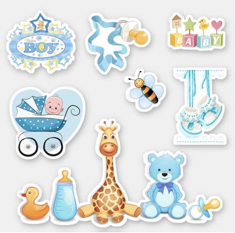 Baby Frame Background, Its A Boy Cake, Baby Boy Stickers, Baby Boy Cake Topper, Baby Scrapbook Album, Boy Frame, Mickey Baby, Nursery Stickers, Baby Boy Scrapbook