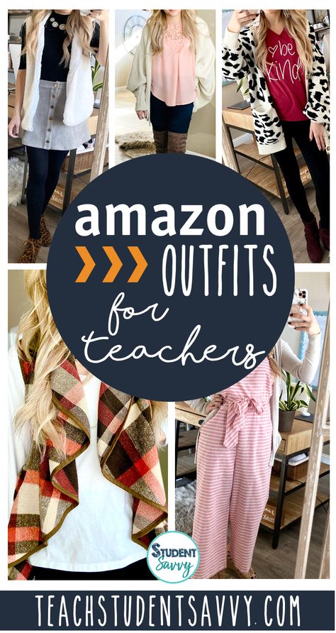 Hey Teachers, Ready to build your perfect teacher wardrobe? Like many of us, the only way I am able to shop for myself these days is online! I have a 10 month old at home and it’s super hard to get out of the house! *sigh* Not to mention, I live in a small town Plus Size Teacher Outfits Elementary, Amazon Teacher Outfits, Teacher Outfits Amazon, Casual Teacher Outfits, Top Amazon Finds, School Teacher Outfits, Preschool Teacher Outfits, Teacher Outfits High School, Teacher Attire