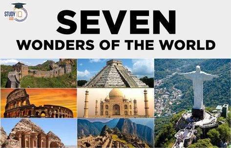 Seven Wonders of the World Names, List, Details 2023 Peru, World Tattoo Sleeve, Wonders Of The World Tattoo, World Names, 2023 List, Petra In Jordan, 7 Natural Wonders, 7 Wonders Of The World, New Seven Wonders