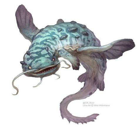 Zebra Fantasy Art, Drawtober 2023, Rpg Monsters, Creature Ideas, Sea Creatures Art, River Monsters, Creature Fantasy, Beast Creature, Creature Artwork