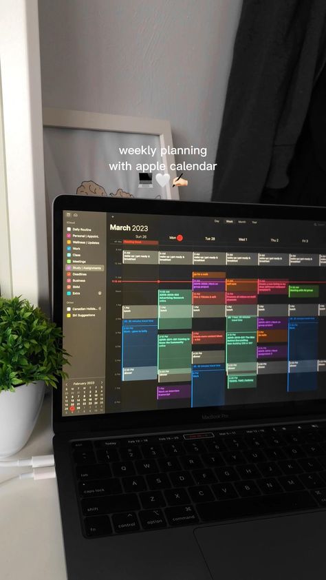Weekly planning | apple calendar | Google cal Google Calendar Aesthetic, Focus On Work, Apple Calendar, Calendar Aesthetic, Note Taking Strategies, Study Apps, Secret Websites, Calendar App, Calendar Organization