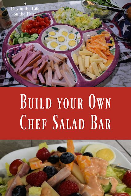 A Day in the Life on the Farm: BYO Chef Salad Bar #SundayFunday Chef Salad Bar Ideas, Salad Bar Set Up Ideas, Salad Bar Ideas Buffet, Salad Bar Items, Salad Bar Ideas, Diy Salad Bar, Salad Station, Tea Leaf Salad, Lunch Club