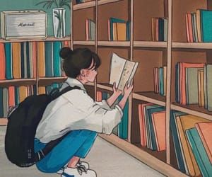 Arte on We Heart It Lofi Aesthetic, Girl Reading Book, طابع بريدي, Illustration Art Girl, Girly Art Illustrations, Girl Reading, Dessin Adorable, Girls Cartoon, Dreamy Art