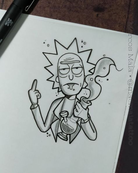 Rick and Morty tattoo | Tattoo design drawings, Rick and morty tattoo, Rick and morty drawing Morty Drawing, Rick E Morty, Rick And Morty Tattoo, Rick And Morty Image, Rick And Morty Drawing, Rick And Morty Poster, Alien Tattoo, Sketch Tattoo Design, Tattoo Stencil Outline