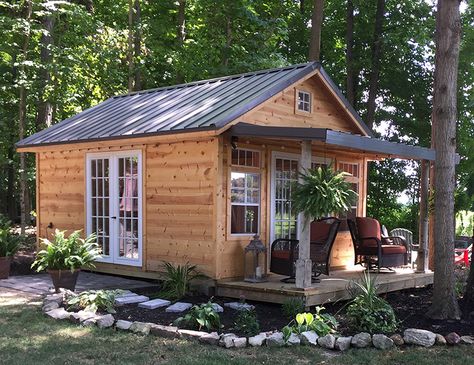 Garden Shed with Porch · Recreation Unlimited Garden Shed With Porch, Design Case Mici, Shed With Porch, Diy Shed Plans, Shed Plan, Backyard Sheds, Backyard Shed, Outdoor Sheds, Porch Garden