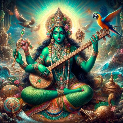 Maa Matangi, Matangi Devi, Ten Mahavidyas, 64 Yogini, Goddess Kali Images, Kali Images, Goddess Of Wisdom, Goddess Kali, Kali Goddess