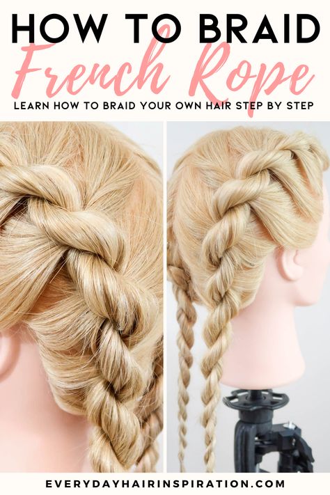 Simple french rope braid Twist Dutch Braid, Dutch Twist Braids, Hair Twisting Styles, French Twist Pigtails, Double Twist Braid, French Braid Alternative, Easy Twist Braids Hairstyles, Double Rope Braid, Twisted French Braid