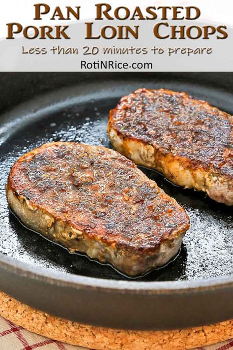 Pork Loin Steak Recipes, Boneless Pork Loin Recipes, Pork Loin Chops Recipes, Roast Pork Chops, Roasted Pork Loin, Boneless Pork Loin Chops, Pork Roast In Oven, Cooking Pork Chops, Boneless Pork Loin