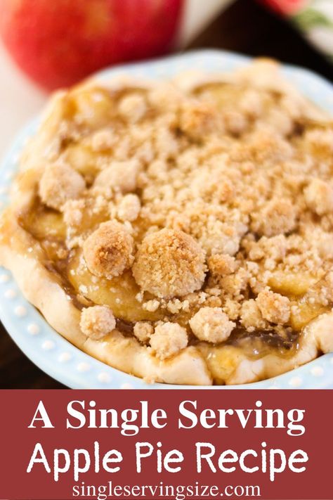 Pie, Single Serve Apple Pie, Apple Pie For One, Apple Pie Mini, Single Serve Pies, Small Apple Pies, Mug Cookie Recipes, Single Serve Dessert Recipes, Individual Apple Pies