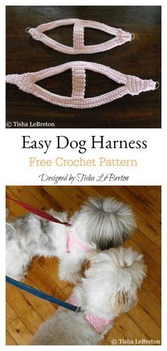 Easy Dog Harness Free Crochet Pattern #freecrochetpattern #crochetpattern #dogharnessfreepattern Crochet Accessories For Dogs, Crochet Dog Harness Free Pattern, Crochet Stuff For Dogs, Crochet Cat Harness Free Pattern, Crochet Things For Dogs, Crochet Cat Harness, Crochet Dog Carrier, Crochet Pixel Pattern Small Easy, Crochet Dog Leash