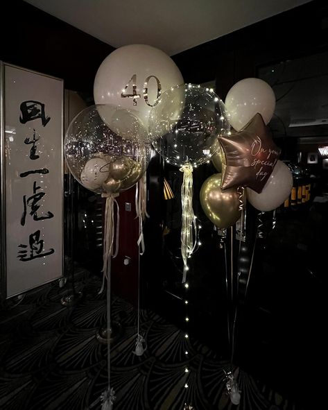 ✨ Celebrating Zainab’s 40th Birthday in Style! 🎉 We had the pleasure of creating a light, nice, and elegant balloon decor for Zainab’s 40th birthday celebration at the popular London restaurant, @chinatanglondon . 🌟🎈 The atmosphere was filled with joy and sophistication, perfectly matching Zainab’s vision for her special day. Crafting beautiful balloon arrangements that elevate any occasion is what we do best. Thank you, Zainab, for letting us be part of your milestone celebration! 💖 #40th... 40th Birthday Balloons For Men, 40th Birthday Decoration Ideas For Women, 40th Birthday Ideas For Women Decoration, 40th Birthday Table, 40th Birthday Ideas For Women, Bday Balloons, 40th Birthday Balloons, Mums Birthday, London Restaurant