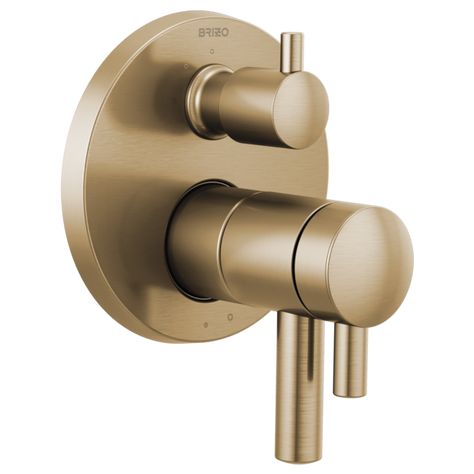 Brizo ODIN TEMPASSURE THERMOSTATIC VALVE WITH INTEGRATED 3-FUNCTION DIVERTER TRIM Shower Diverter, Tub And Shower Faucets, Installation Manual, Shower Valve, Plumbing Fixtures, Bathroom Styling, Shower Tub, Brushed Nickel, Plumbing