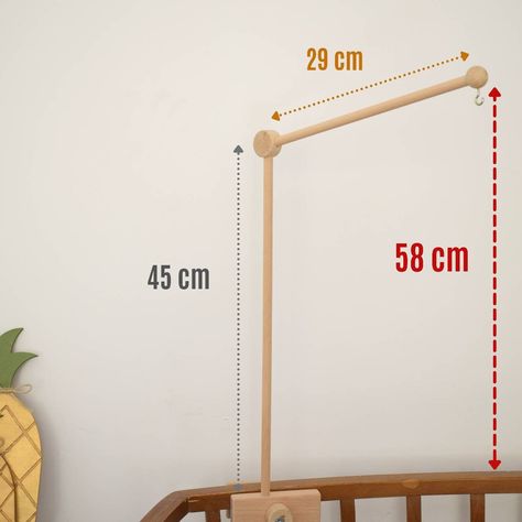 Modern Baby Toys, Crib Mobile Arm, Stars Baby Mobile, Wooden Mobile, Cot Toys, Mobile Hanger, Mobile Crib, Natural Furniture, Cot Mobile